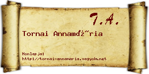 Tornai Annamária névjegykártya