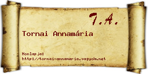 Tornai Annamária névjegykártya