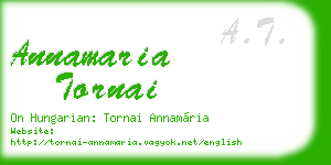 annamaria tornai business card